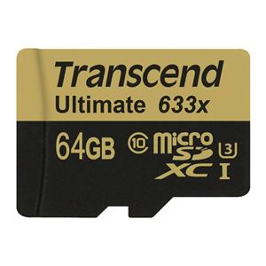 حافظه میکرو اس دی ترنسند مدل 633 ایکس با ظرفیت 64 گیگابایت